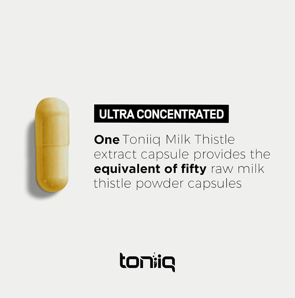 Milk Thistle - Ultra High Potency 50:1 Extract with 80% Silymarin - Highly Concentrated - Third-Party Lab Tested - 90 Capsules