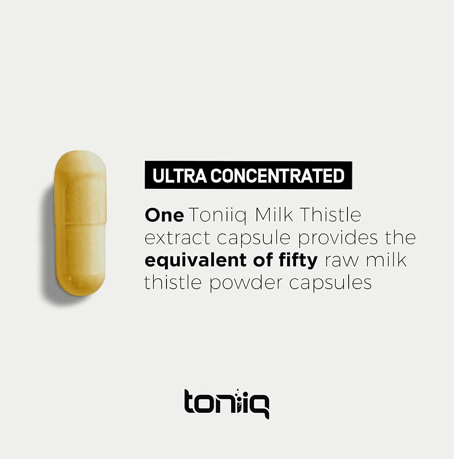 Milk Thistle - Ultra High Potency 50:1 Extract with 80% Silymarin - Highly Concentrated - Third-Party Lab Tested - 90 Capsules