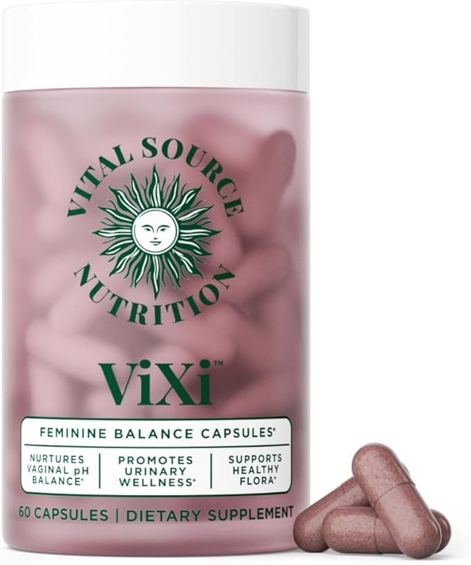 Vital Source Nutrition - ViXi - Feminine Balance Capsules - Vaginal Wellness & pH Support - with LactoSpore, Cranberry + Pineapple Fruit Powder -Supports Urinary Wellness & Healthy Flora -30 Servings