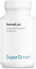 Supersmart SennaLax (Advanced Formula) - Senna Leaf Extract Supplement with Magnesium Citrate | Vegan & Gluten Free - 90 Tablets