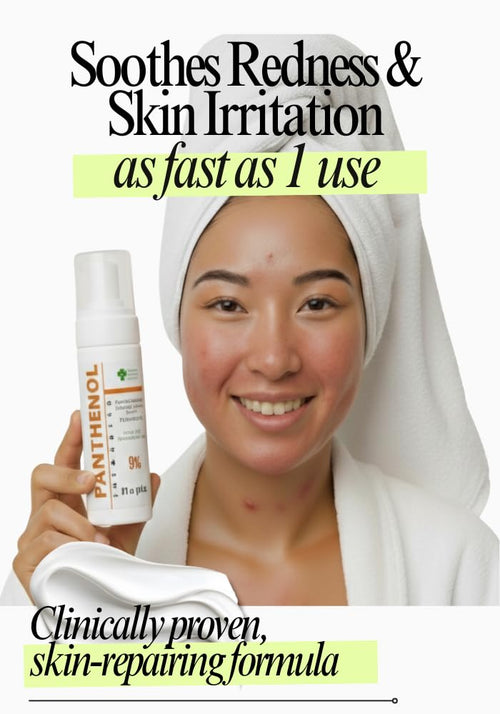 9% Panthenol Foam Spray, Vitamin B5 + Deep Moisturizing Hyaluronic Acid After Sun Care, After Tattoo Care, Hair Transplant & Baby Rash Relief, 3.4 Oz / 100 ml (Foam, 150 Ml)