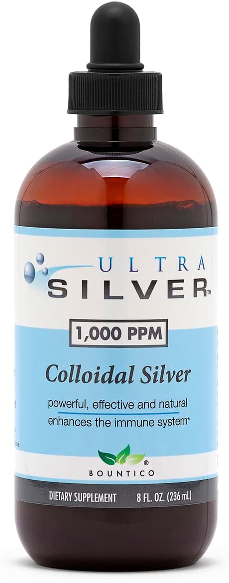 Ultra Silver® Colloidal Silver | 1,000 PPM, 8 Oz (236mL) | Mineral Supplement | True Colloidal Silver - with Dropper