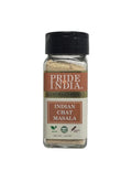 Pride of India – Indian Chat Masala Seasoning Spice – Ideal for Savory Dishes – Perfect Seasoning for Drinks/Salads/Fruits – Preservatives Free – Easy to Use – 2.7 oz. Small Dual Sifter Jar