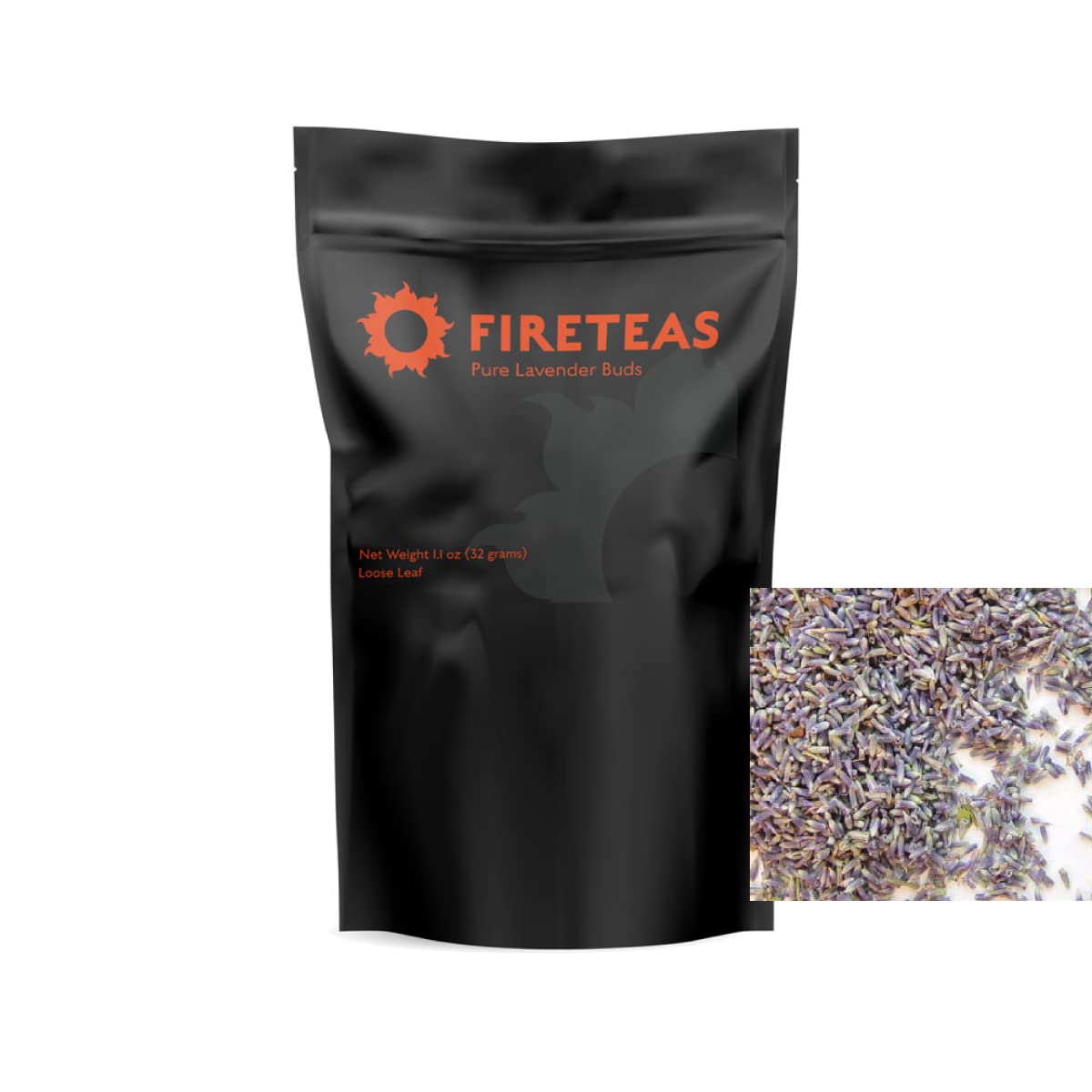 FIRE TEAS Pure Lavender Buds Loose Leaf Tea -