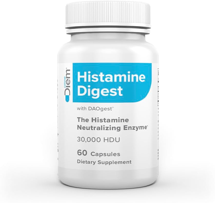 Omne Diem DAO 30,000 HDU - 60 Caps - Histamine Neutralizing Enzyme - Relieve Histamine Intolerance with Diamine Oxidase - The Original Tested DAO Enzyme Supplement