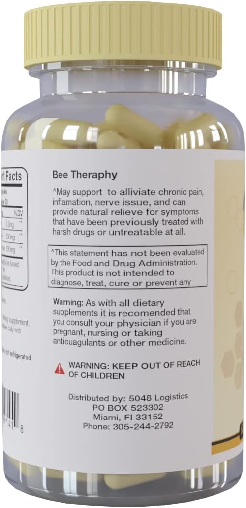 New Bee Veneno Therapy X – Dietary Supplement with Glucosamine, Venom Blend & Manuka Honey – Supports Joint Health, Mobility & Comfort – Extra Strength Natural Complex – 60 Capsules