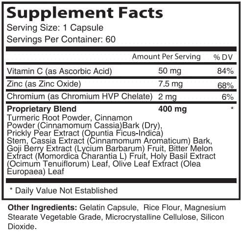 SugarBalance Capsules Supplement Max Advanced Formula (60 Capsules)