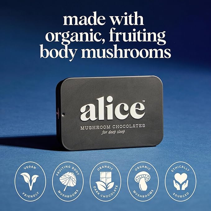 Nightcap 4-Pack | Functional Mushroom Chocolates | Supports Deep Sleep, Calm Mind, Stress Relief | Reishi, Magnesium, Zinc, L-Theanine & Chamomile | Helps to Fall & Stay Asleep