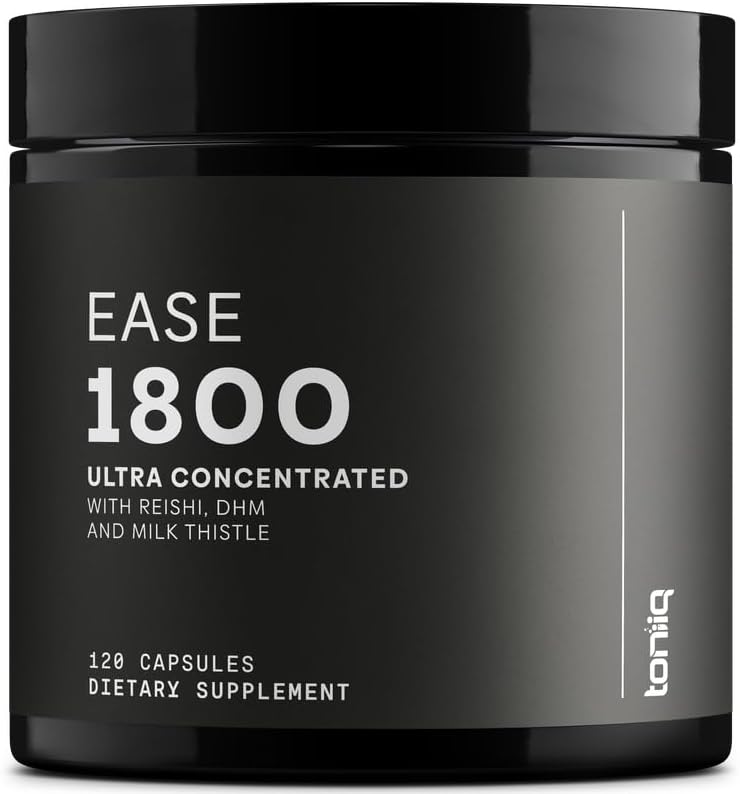 Toniiq Ease with DHM - Full Liver Support for a Night Out - 120 Capsules - 50x Super Concentrated Extract