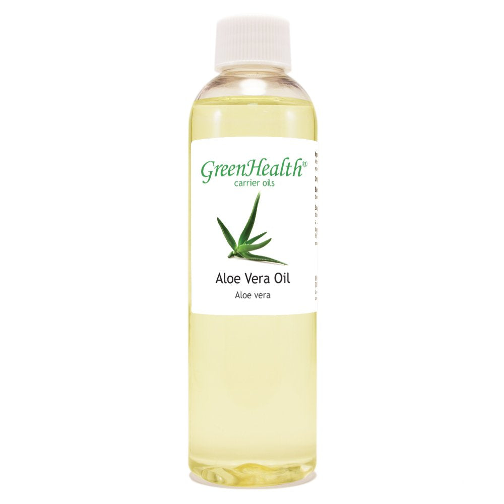 GreenHealth Aloe Vera Oil – 4 fl oz | Natural Carrier Oil for Skin, Hair & Massage | Lightweight Moisturizer for Aromatherapy, DIY Skincare & Body Oil | Clear Plastic Bottle