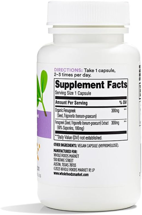 365 by Whole Foods Market Fenugreek, 60 CT (Pack of 2)