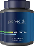 ProHealth NMN Pro 500 (30 Capsules, 3 Pack) Clinically Studied Uthever® NMN. NAD+ Precursor for Cellular Energy, Mitochondrial Support & Healthy Aging. USA Manufactured, Triple Lab-Tested