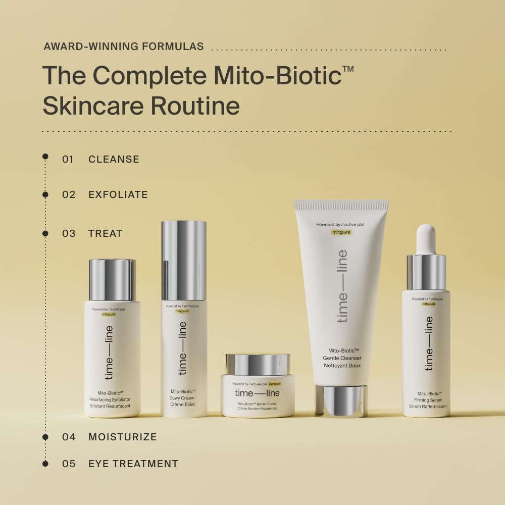 Timeline Mito-Biotic™ Travel Size Barrier Cream Nourishing Moisturizer With Peptides to Restore Dry Skin & Strengthen Barrier - .51 Fl Oz