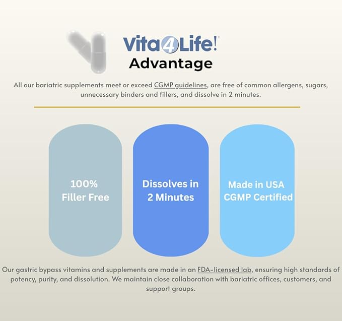 Vita4Life!® Calcium Malate + D3 Fast-Dissolve Capsules, 1200 mg Bioavailable Calcium, 800 IU Vitamin D₃, Non-GMO, Gluten- & Dairy-Free (260 Count)