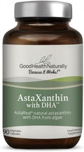 AstaXanthin with DHA - Antioxidant for Skin | 90 Vegetable Capsules - Good Health Naturally