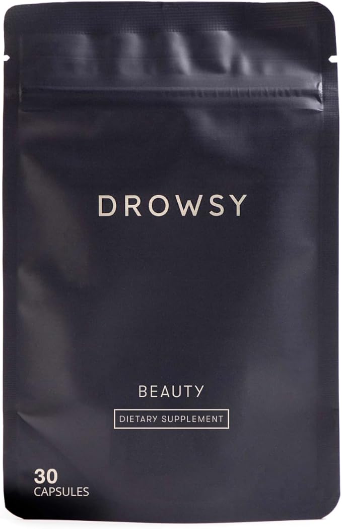 Drowsy Beauty – Nighttime Skin Hydration & Wellness Supplement with Marine Collagen, Hyaluronic Acid & Vitamin C – Supports Skin Vitality & Relaxation