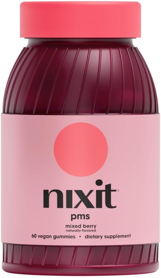 PMS Support Gummies | Chasteberry & Ashwagandha | Vegan | Mixed Berry Naturally Flavoured Supplement | May Help with Relief from Bloating, Cramps, Breast Pain & Mood Swings (60 Gummies)