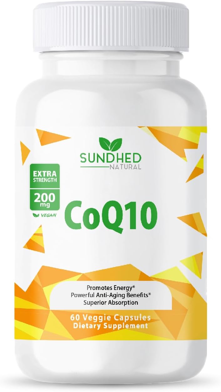 CoQ10 200mg Vegan, Ultra CoQ10 - Ultra High Absorption Coenzyme Q10 Supplements - Antioxidant Supplement for Vascular and Heart Health, Fertility & Energy Production - 2 Month Supply - 60 Count