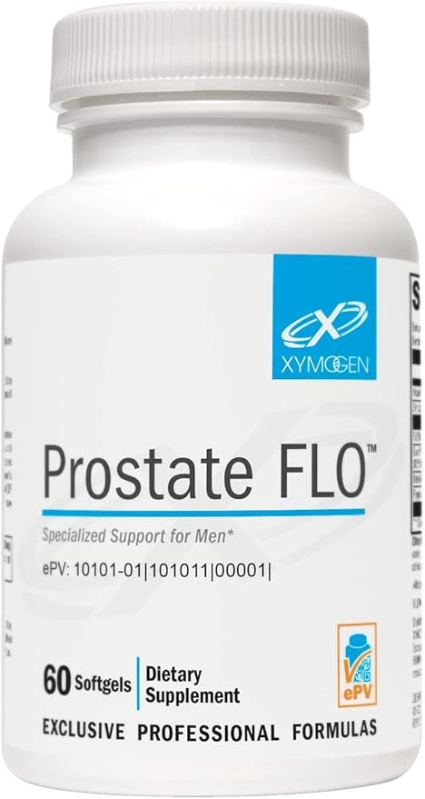 XYMOGEN Prostate FLO - Supports Prostate Health + Urinary Tract Health - Saw Palmetto for Men with Zinc, Vitamin B6, Beta Sitosterol, Cranberry, and Pygeum Extract (60 Softgels)