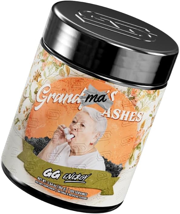 Gamer Supps, GG Energy Grandma's Ashes (100 Servings) - Keto Friendly Gaming Energy and Nootropic Blend, Sugar Free + Organic Caffeine + Vitamins, Powder Drink