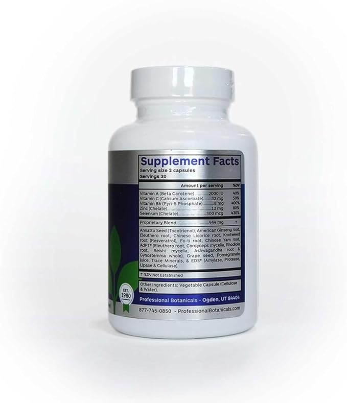Professional Botanicasl Age Rejuv - Antioxidant Support Supplement with Vitamin A, C, B6, Zinc, Selenium, Herbal Blend for Healthy Skin & Cellular Health - 60 Vegetarian Capsules