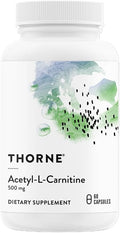 THORNE - Acetyl-L-Carnitine - 500 mg - Supports Brain Function & Healthy Nerve Sensations in The Hands & Feet* - Gluten, Dairy & Soy-Free - 60 Capsules