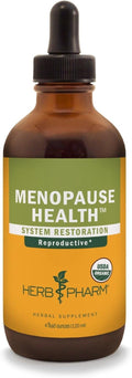 Herb Pharm Menopause Health: Women’s Supplement, Vitex Chaste Tree Berry & Black Cohosh Tincture for Women, Supports the Reproductive System, Vegan, Gluten-Free, Herbal Female Health Supplement, 4 Oz