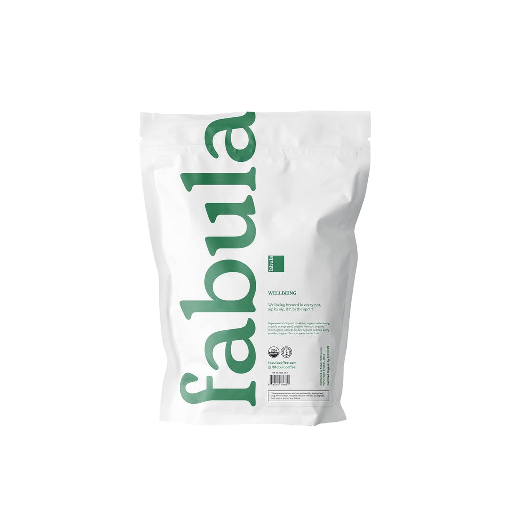 Fabula Herbal Wellness Tea - A Bright & Fruity Passionfruit Blend with Rosehips, Elderberry & Hibiscus for Immune & Mood Boost, 20 Count
