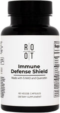 Root Wellness Immune Support Supplement with Vitamin D C K2, Quercetin and Trace Minerals from Great Salt Lake, Digestive Enzymes NAD Supplement for Adults, 60 Capsules