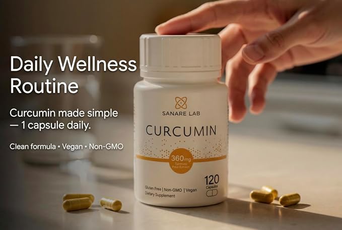 Curcumin Turmeric 360 mg per Serving (eq to 12 000 mg Turmeric), 120 Capsules w/Black Pepper & Phytosome Extract