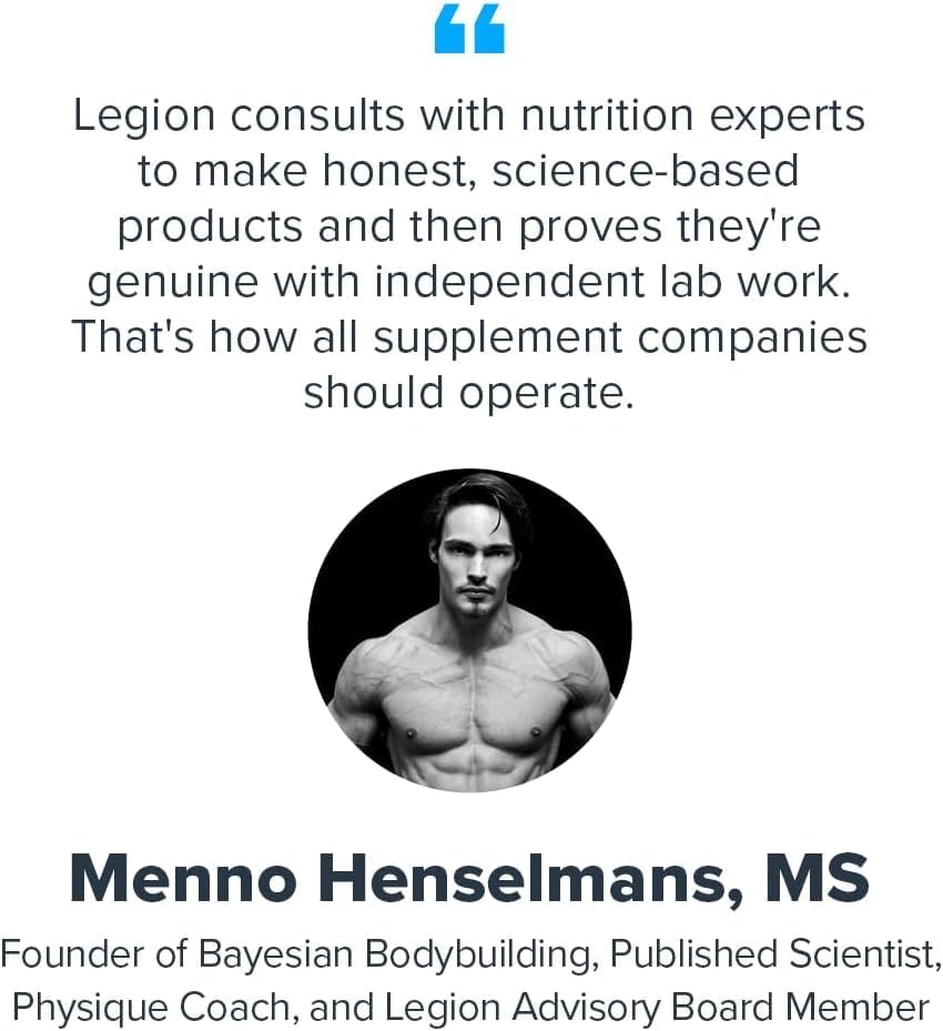 LEGION Whey+ Protein Whey Isolate from Grass Fed Cows - Whey Protein Isolate Powder Low Calorie, Non-GMO, Sugar Free, Lactose and Gluten Free, All Natural Protein Powder for Men & Women, 30 Servings