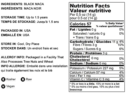Food to Live - Black Maca Powder, 2 Pounds - Finely Ground Raw Dried Root, Kosher, Vegan, Non-Gelatinized Powder, Bulk. Energizing Superfood Supplement