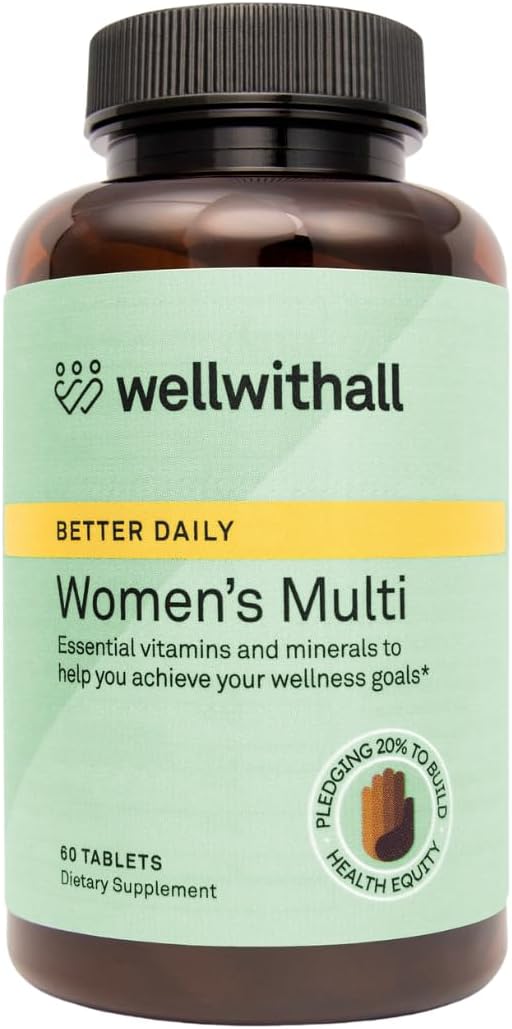 Women’s Multivitamin | Daily Supplement with Essential Vitamins, Minerals & Iron | Supports Immunity, Heart Health, Bone Health, Energy & Mood | Major Allergen - Free | 60 Tablets