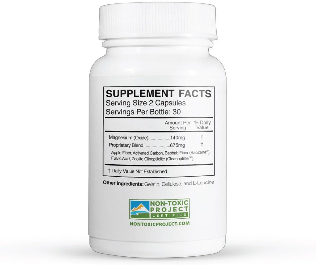 TrueCarbonCleanse™ - Perfect Gut Detoxifier & Binder - Advanced Formula with Organic Bamboo Activated Charcoal Capsules - 60 Capsules - Vegan, Non GMO, Gluten Free, Soy Free, Non-Toxic Certified