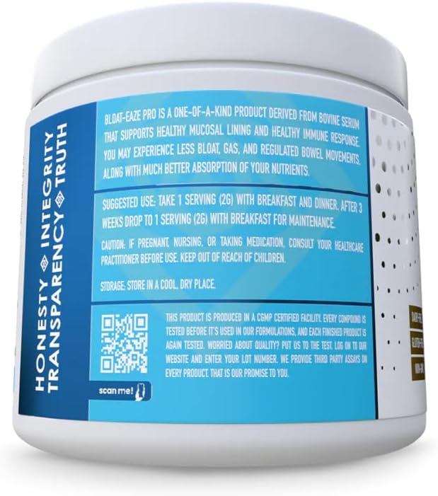 NuEthix Formulations Bloat Eaze Pro Support for Gut Barrier Function Dietary Supplement, 60 Servings