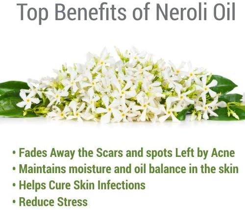 Salvia Neroli Oil (Citrus Aurantium) 50 ML Therapeutic Essential Oil Amber Bottle 100% Natural Uncut Undiluted Pure Cold Pressed Aromatherapy Premium Oil by Salvia