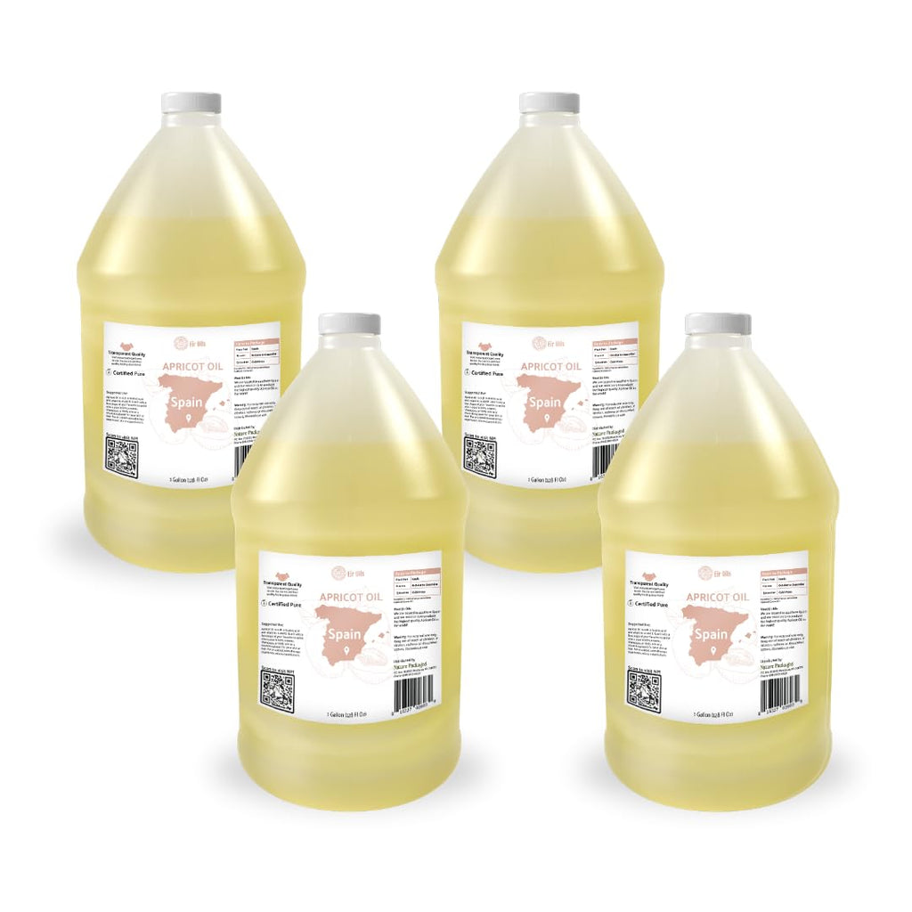 Nature Packaged Apricot Kernel Oil - Direct from Spain and Turkey - 100% Pure Carrier Oil for Hair, Face, and Skin - Cold-Pressed Carrier Oils (4 Gallons)