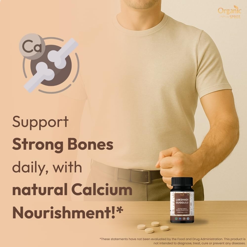 Lakshadi Guggulu 120 Tablets - Bone and Joint Support with hadjod, arjuna and guggulu* - Ayurvedic Formulation - Certified and Vegetarian (3)