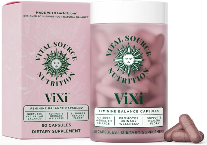 Vital Source Nutrition - ViXi - Feminine Balance Capsules - Vaginal Wellness & pH Support - with LactoSpore, Cranberry + Pineapple Fruit Powder -Supports Urinary Wellness & Healthy Flora -30 Servings