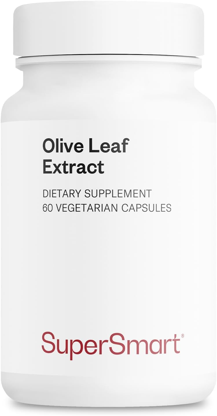 SUPERSMART - Olive Leaf Extract 250 mg Per Day - Standardized to 32% Oleuropein - Immune System Booster | Non-GMO & Gluten Free - 60 Vegetarian Capsules
