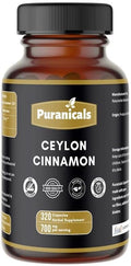 Ceylon Cinnamon Premium 320 Capsules Non GMO and Gluten Free | Herbal Supplement | 700 mg Per Serving | Made with 100% Pure Ceylon Cinnamon Powder