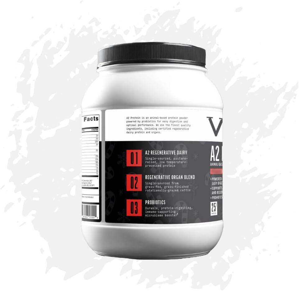 A2 Protein Powder, Peppermint Milkshake, 25 G Protein per Serving, Organic A2/A2 Whey Casein Blend With Probiotics and Celtic Sea Salt, Gluten Free Workout Supplement, Non GMO, 20 Serv, 27.4 Oz