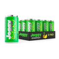 Joggy Organic Energy Drink | Pineapple Crush (12 Pack) | Zero Sugar Pre Workout Energy Drink for Men & Women | Plant-Based, Gluten Free, Vegan, Non-GMO, Ready to Drink | Non-Jittery Focus Drink