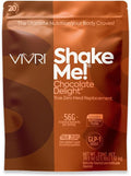 VIVRI ShakeMe! Chocolate Meal Replacement | 20 Servings | 22g Triple Premium Protein, 45 Nutrients & 8 Superfoods | Supports Weight Loss, Full-Body Health, Energy & GLP-1 Treatments.