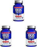 Focus Factor Lions Mane Plus, Advanced Nootropic with L-Theanine, Caffeine, Focus and Energy (60 Count) (Pack of 3)