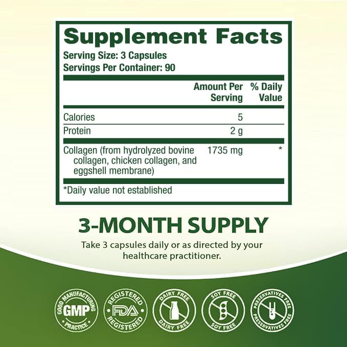 HealthA2Z® Multi Collagen Pills | 1735 mg | 270 Collagen Capsules | Types I, II, III, V & X | for Healthy Skin, Hair, Nails & Joint Support (Pack of 2)