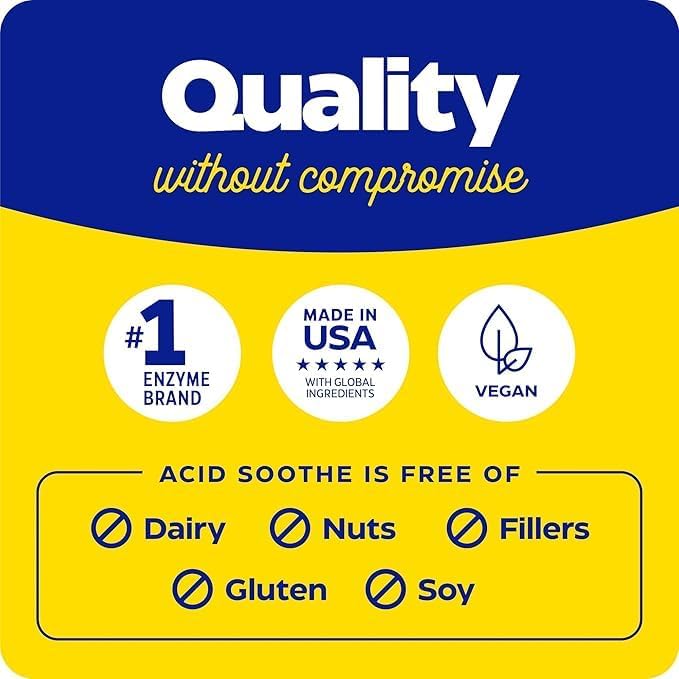 Enzymedica, Acid Soothe, Support for Occasional Heartburn, 3-in-1 Formula with Enzymes & Soothing Herbs, 30 Count
