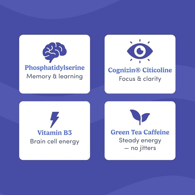 FIRST DAY Men’s Daily Nootropic Brain Supplement Gummies for Focus, Memory & Mental Energy | with Cognizin® Citicoline, Phosphatidylserine & Natural Caffeine | Vegan, Allergen-Free | 30-Day Supply