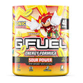 G Fuel Knuckles' Sour Power Energy Drink Powder, Pre Workout Caffeine Mix for Gaming, Sugar Free Focus Amino, Vitamin + Antioxidants, 9.8oz (Sour Raspberry, 40 Servings)