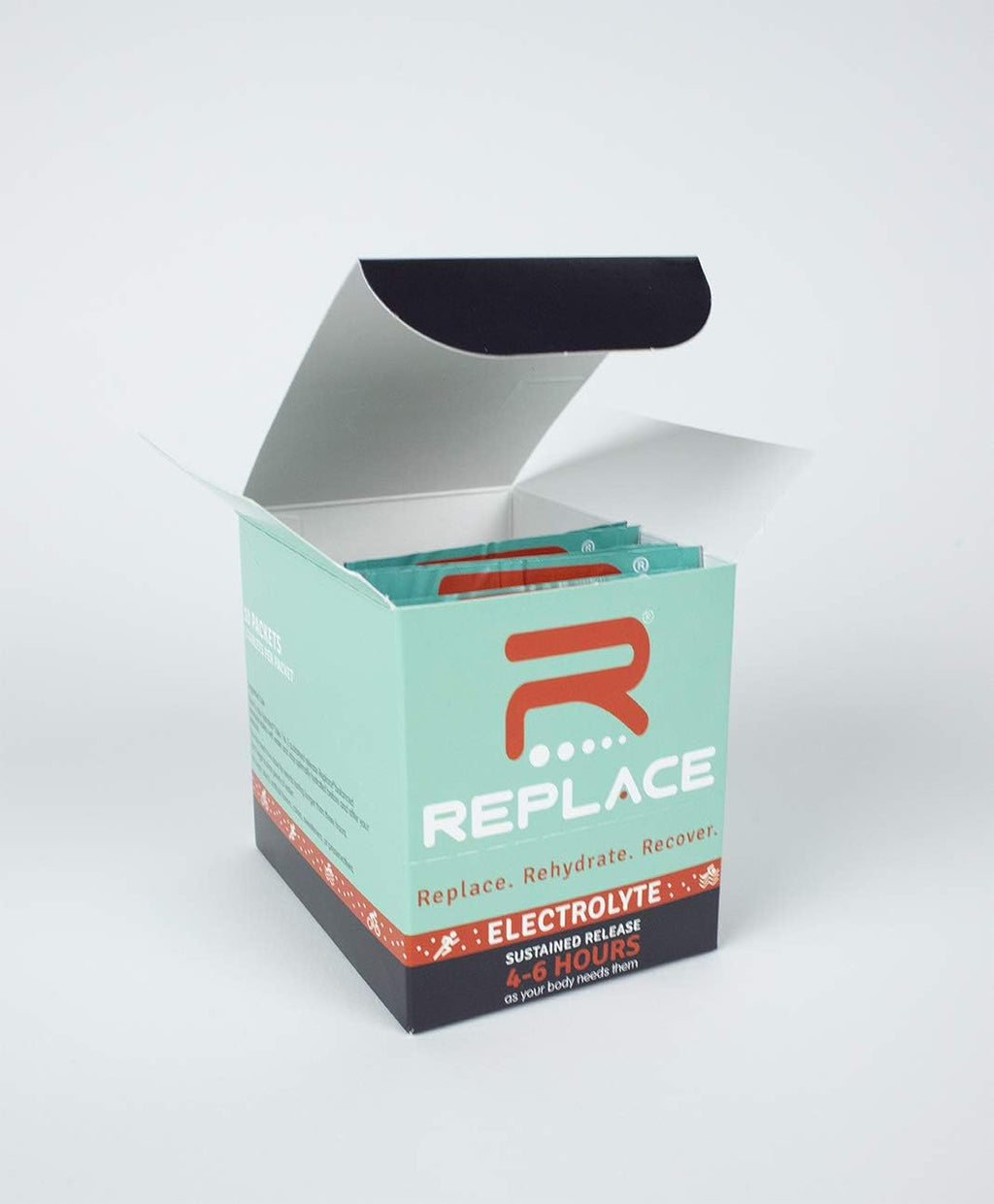 Replace - Sustained Release Electrolytes for Optimal Hydration - Box of 10 Packets (30 Tablets) - Zero Sugar & Calories, Non-GMO, Vegan, Gluten Free - Muscle Recovery & Energy